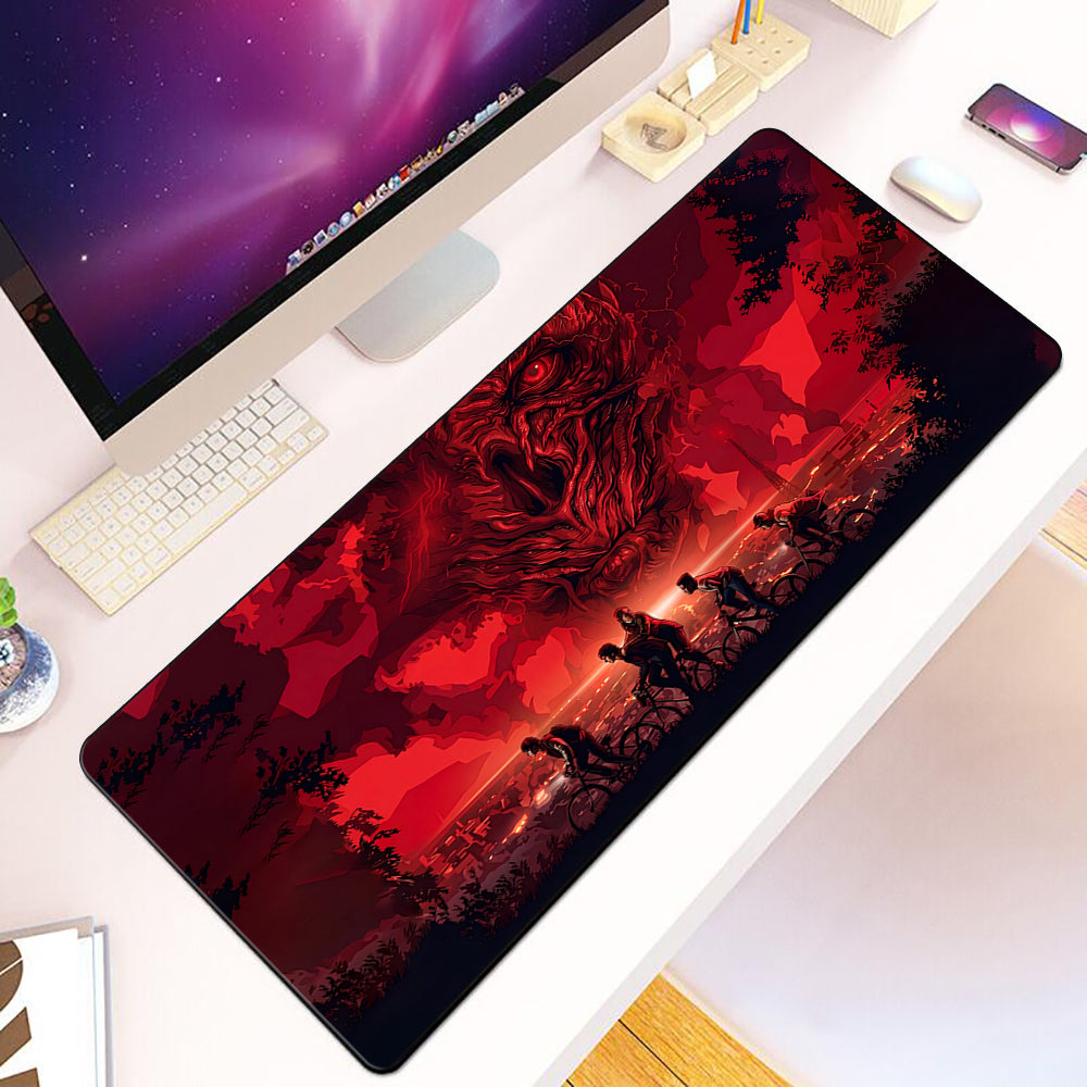 XXL mouse pad Stranger Things red sky over Hawkins, front view