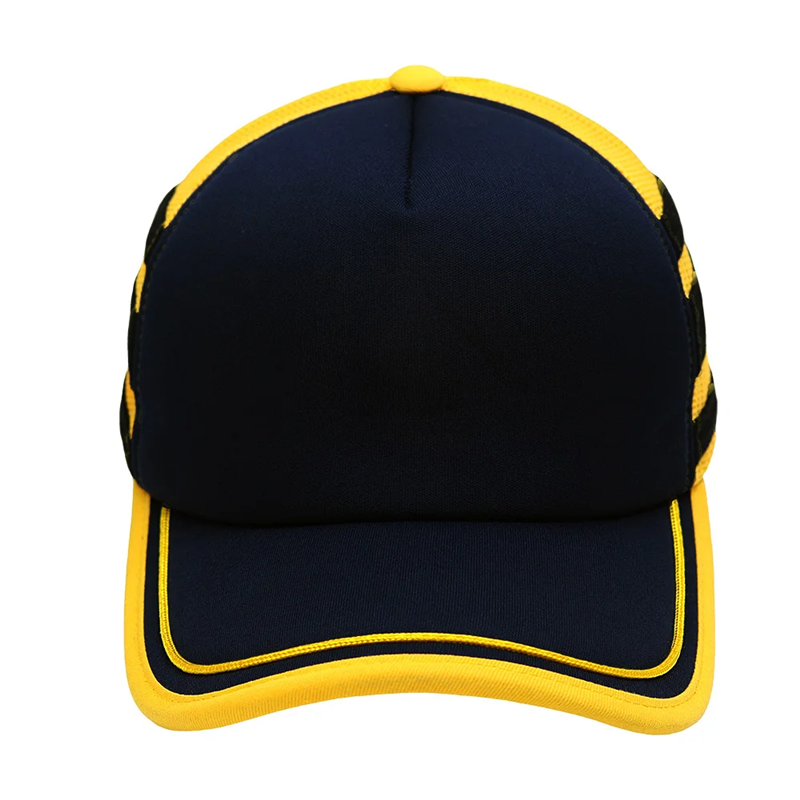 Dustin cap Stranger Things season 5 black and yellow – front view