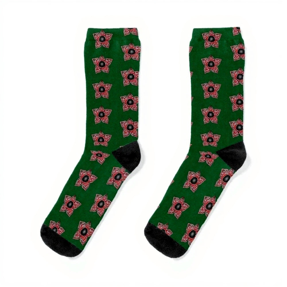 Chaussettes Stranger Things motif Demogorgon vert – visuel 2