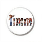 44 mm pin Stranger Things the party in single file