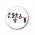44 mm pin Stranger Things the party and the monster