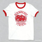 Men's ringer T-shirt Stranger Things Strawberry Festival Hawkins