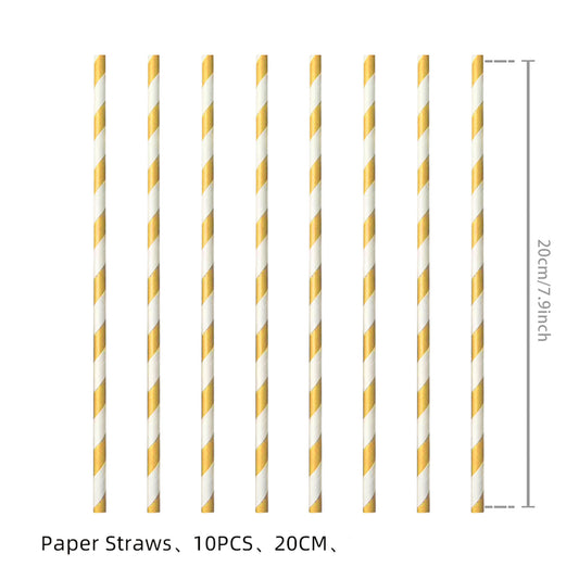 Pailles en papier Stranger Things (lot de 10) vu de face