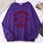 Oversized sweatshirt Stranger Things Hawkins Strange School 1983