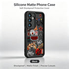Samsung Galaxy A silicone case Stranger Things Hellfire Club stickers