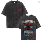 Men's washed T-shirt Stranger Things Hawkins Demogorgon Run