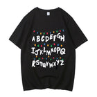 Men's T-shirt Stranger Things alphabet wall lights