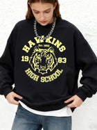 Crewneck sweatshirt Stranger Things Hawkins High School tiger