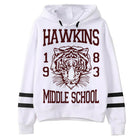 White sweater Stranger Things Hawkins Middle School 1983