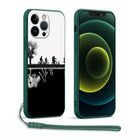 Green iPhone case Stranger Things bikes and the Upside Down
