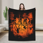 Throw Stranger Things orange forest upside down