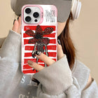 Matte iPhone case Stranger Things Striped Demogorgon
