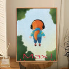 Adhesive poster Stranger Things Max floating in the sky