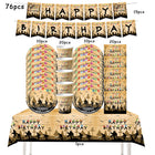 Birthday kit Stranger Things kraft 76 pieces with banner