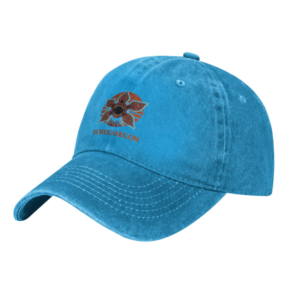 Casquette délavée Stranger Things Demogorgon grunge – coloris Bleu