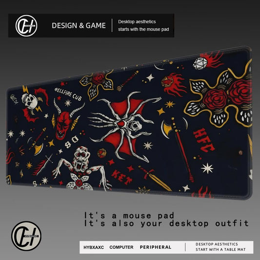 Tapis de souris XXL Stranger Things motifs Hellfire Club vu de face