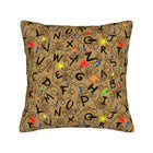 Cushion cover Stranger Things yellow letters