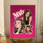 Adhesive poster Stranger Things Max pink stickers