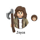 Buildable mini figure Stranger Things Joyce Byers with an axe