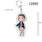 Chibi keychain Stranger Things Eleven blonde wig and waffle