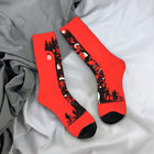 Socks Stranger Things red silhouettes