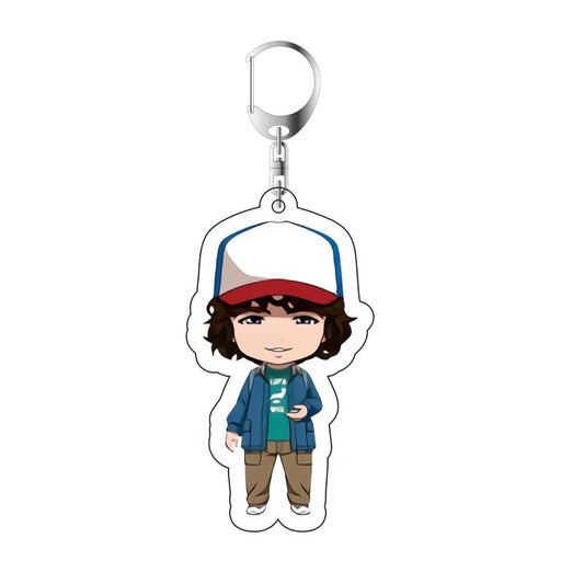 Porte-clés chibi Stranger Things Dustin Henderson trucker vu de face