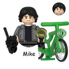 Buildable mini figure Stranger Things Mike Wheeler on a bike