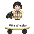 Buildable mini figure Stranger Things Mike Wheeler on a skateboard