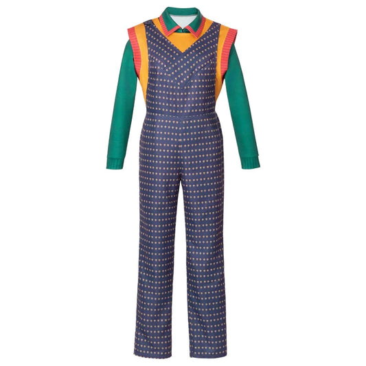 Holly Wheeler cosplay costume Stranger Things season 5, women's set: purple jumpsuit, green top and orange vest