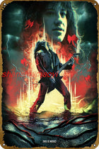 Metal plaque Stranger Things Eddie Munson solo on the roof