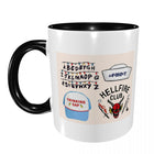 Mug Stranger Things alphabet wall and Hellfire Club