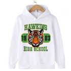 Kids' sweater Stranger Things Hawkins High School 1983 white