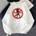 White Stranger Things hoodie no Demogorgon sign