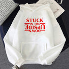 White Stranger Things hoodie Stuck in the Upside Down