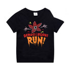 Kids' black T-shirt Stranger Things Demogorgon Run