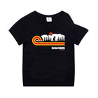 Kids' black T-shirt Stranger Things the Hawkins bikes
