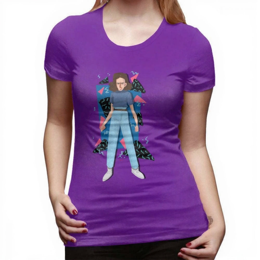 T-shirt femme Stranger Things portrait d'Onze – coloris Violet